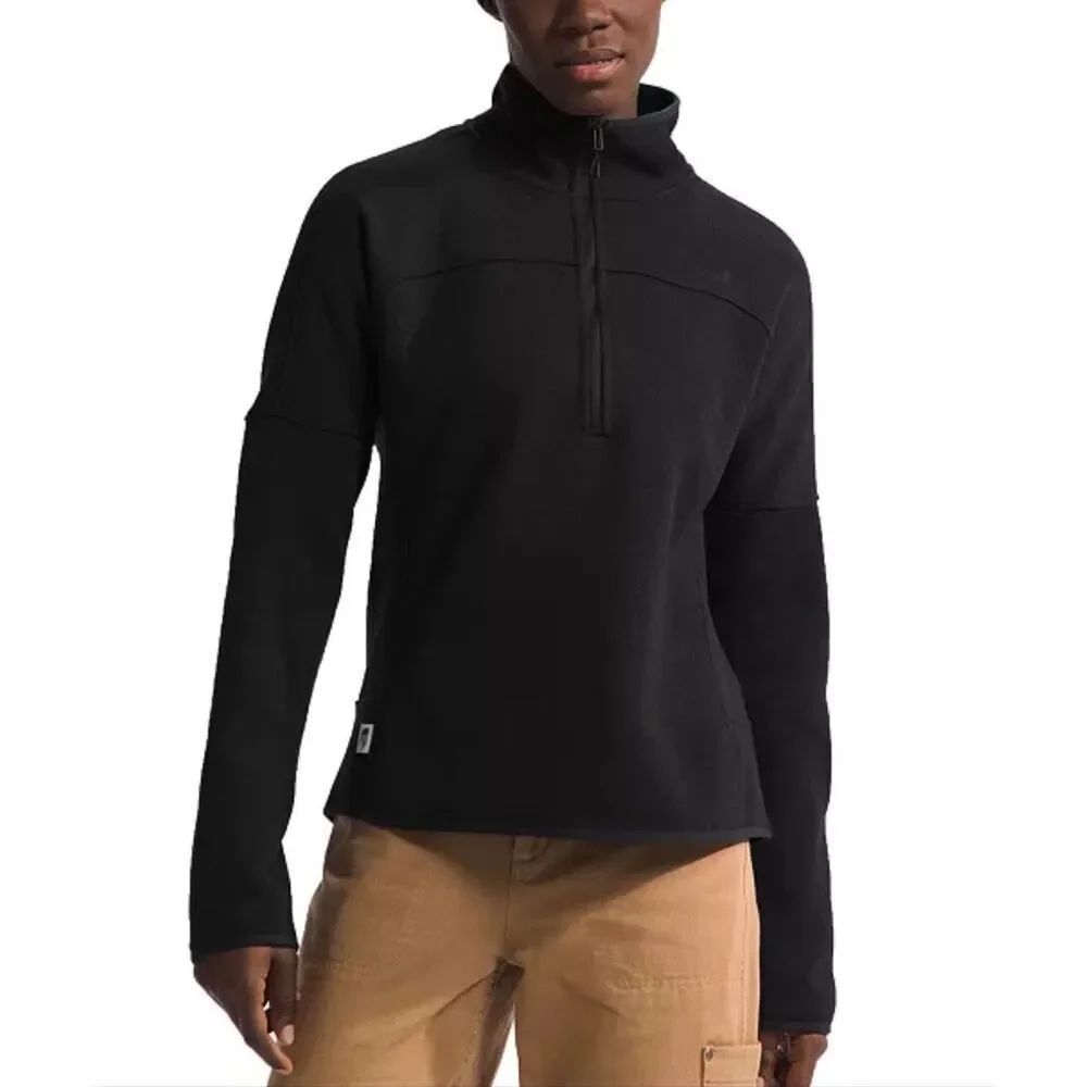The North Face Front Range Lightweight 1/2 Zip Pullover Fleece Black Heather XL